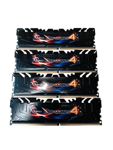 G.Skill PC4-19200 32GB KIT 4x8GB DDR4 2400MHz Gaming Ram F4-2400C15S-8GRK - Picture 1 of 4