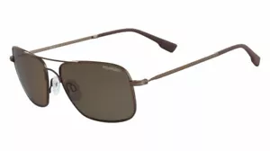 FLEXON FS 5001P 210 58mm BROWN POLARIZED SQUARE PILOT UNISEX SUNGLASSES NWT - Picture 1 of 3