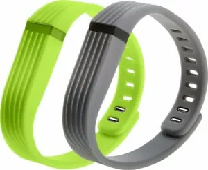 WoCase Flexband Fitbit Flex Tracker Unisex grau/grün Handgelenkband 2er-Pack Neu - Bild 1 von 3