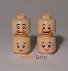 4x Lego The Flintstones Heads Fred, Wilma Flintstone + Barney, Betty Rubble NEW - Picture 1 of 1
