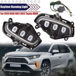 Luz antiniebla diurna LED DRL con intermitente para Toyota RAV4 2019-2022 - Imagen 1 de 15