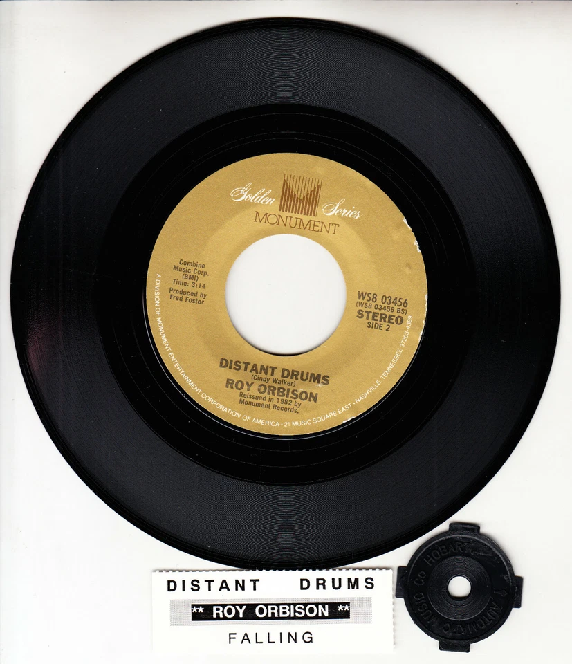 ROY ORBISON  Distant Drums & Falling 7" 45 rpm record NEW + juke box title strip - Image 1 of 1