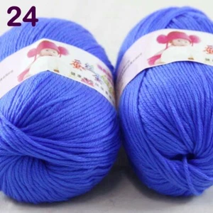 Sale 2 Skeinsx50g Cashmere Silk Wool Children Hand Knit Blankets Crochet Yarn 24 - Picture 1 of 12