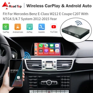 Wireless CarPlay Android Auto Kit For Benz E Class W212 Coupe C207 NTG 4.5/4.7 - Picture 1 of 10