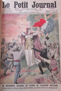 AVIATION MILITAIRE MARIANNE UNIFORMES ARMEE GRAVURE LE PETIT JOURNAL 1912 - Picture 1 of 1
