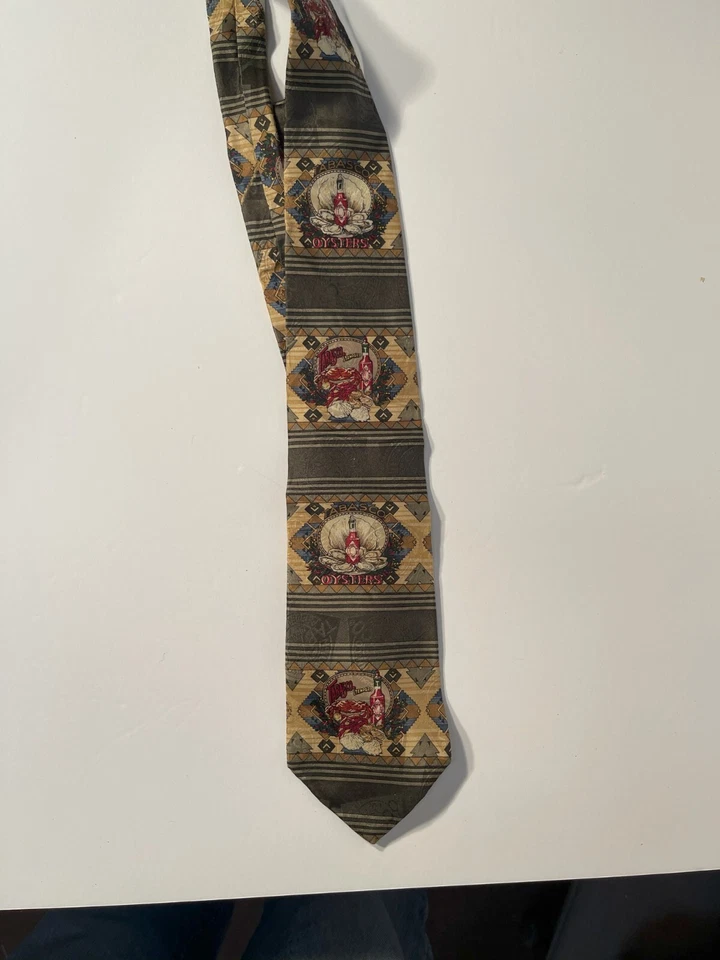 TABASCO Green Striped Silk Necktie - Image 1 of 1