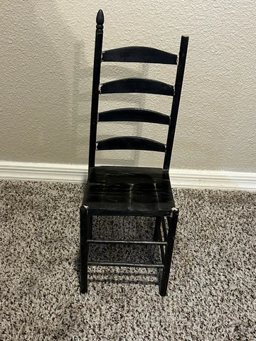 1930s Vintage Gothic Americana Oak LadderBack Accent DOLL Chair Cover