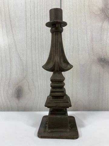 Numbered Antique Cast Iron SPIKE Fence Top Topper  Rustic Decor  / Candle Stick Cover