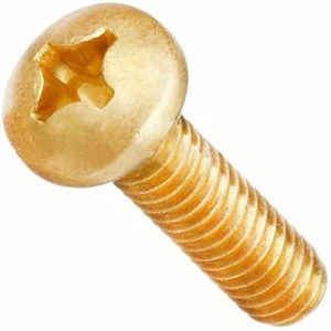 Gordon Glas 8-32 x 1/2" Messing versilbert Stahl Linsenkopf Kreuzschlitz Maschinenschrauben -50 - Bild 1 von 1
