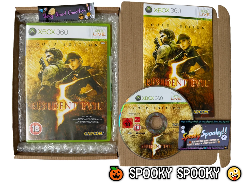 Resident Evil 5 Gold Edition XBOX 360 - UK PAL VGC CIB with Microsoft Seal - Image 1 of 4