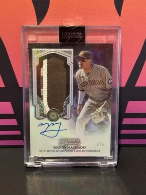 Manny Machado 2023 Topps Dynasty Dynastic Deed Auto Patch /5 Camo Patch Padres! - Image 1 of 2