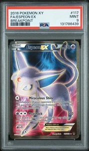 Espeon EX (Arte Completo) 117/122 Breakpoint Holo PSA 9 COMO NUEVO - Imagen 1 de 2
