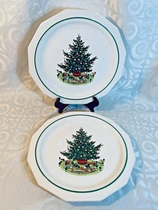 (2) Vintage Pfaltzgraff Christmas Heritage 10,25" Essteller nicht mehr produziert EUC - Bild 1 von 3
