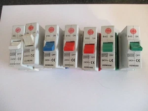 WYLEX  B5 B6 B10 B15 B20 B30 B32 B40 B45 PLUG IN MCB'S WITH/ WITHOUT BASES - Picture 1 of 3