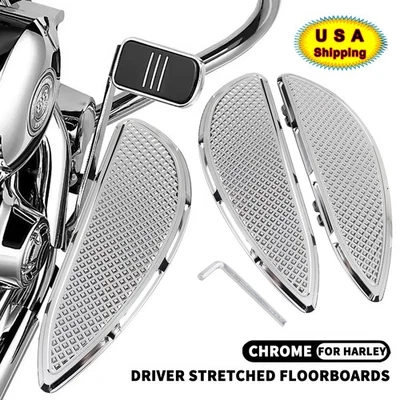 Tábuas de assoalho cromadas para Harley Electra Glide Heritage Softail FLHTK FLHX - Imagem 1 de 4