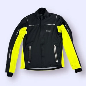 Gore Running Wear Gore Windstopper Jacket Size Medium Yellow Black Soft shell - Picture 1 of 10