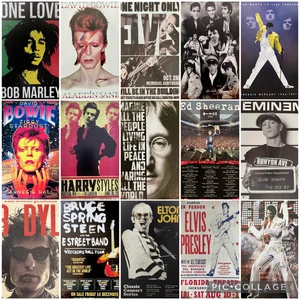 Große 12x8" Retro Replik Metall Wandschilder Musik Pop Gruppen Rockbands UK Verkäufer - Bild 1 von 19