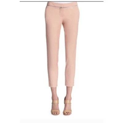 Rebecca Taylor Zipper Detail Light Pink Trouser Pants Size 8 - Image 1 of 4
