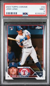 2023 Topps Chrome #93 Josh Jung RC Rangers PSA 9 MINT  - Picture 1 of 2