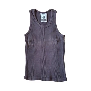 Camiseta sin mangas Jean Paul Gaultier vintage acanalada - años 90 - marrón/gris - talla S - Imagen 1 de 2