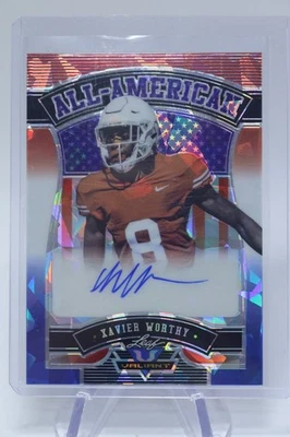 2022 Leaf All American, Xavier Worthy, AUTO/RC SSP 3/5 #AA-XW1 - Image 1 of 3
