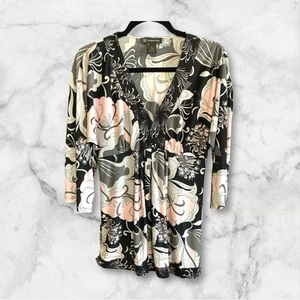 I.N.C. Donna Top scollo a V International Concepts Boho Empire in vita taglia M - Foto 1 di 5