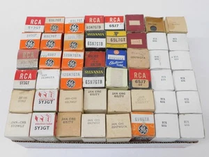 Sylvania RCA GE Vintage 6SL7GT 6SN7GT 5Y3GT 6V6 Audio Lot (48NOS tubes) - Picture 1 of 5