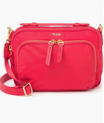 NEW TUMI Claudia Crossbody Red - Shoulder Strap/Exterior Pocket - Image 1 of 4