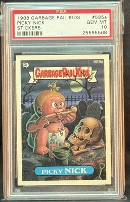 1988 GARBAGE PAIL KIDS SERIES 15 #585A PICKY NICKY PSA 10 GEM MINT - Image 1 of 2