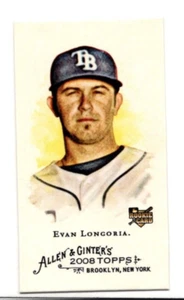 2008 TOPPS ALLEN & GINTER'S BASEBALL MINI 177 EVAN LONGORIA RAYS RC - Picture 1 of 2