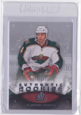 2010-11 UD SP GAME-USED AUTHENTIC ROOKIES/699 CLAYTON STONER #121 MINNESOTA WILD - Image 1 of 2