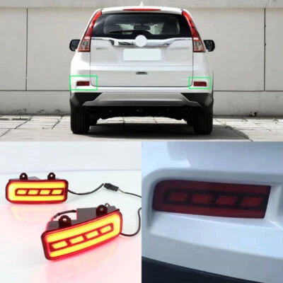 LED Rear Bumper Reflector Fog Brake Turn Indicator Lights For Honda CR-V 2015-16 - Image 1 of 4