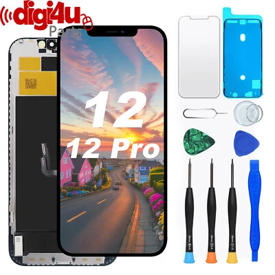 DIGI4U LCD For iPhone 12/12 Pro Full HD Display Digitizer Screen Replacement Repair Kit