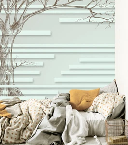 3D Gray Branches 4288 Wallpaper Mural Wall Print Wall Wallpaper Murals US Coco - Picture 1 of 11