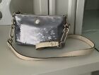 COACH Sequin Embellished Silver Small Crossbody Purse Bag