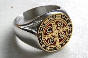 BENEDIKT KREUZ BENEDIKTUSSEGEN BENEDIKTUS MEDAILLE VATIKAN SIEGELRING / 409 - Bild 1 von 4