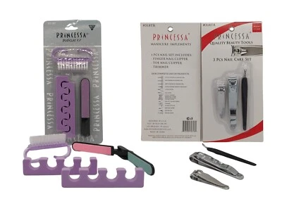 PRINCESSA Juego de herramientas de 4 piezas de pedicura y 3 piezas para el cuidado de las uñas para mujeres hombres viaje en casa Foto 1 de 4