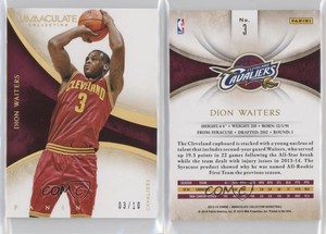 2013-14 Panini Immaculate Gold /10 Dion Waiters #3