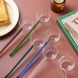 Temperature Resistant Long Handle Glass Spoon Coffee Scoops Stirring Spoons - Picture 1 of 12