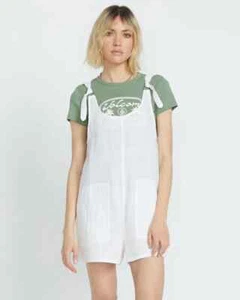 VolcomLived in Lounge Tie Strap Romper - White Large NWT - Picture 1 of 7