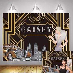 Rugiente Años 20 Fondo El Gran Gatsby Foto Fondo Retro Fiesta Decoración Banner - Imagen 1 de 6