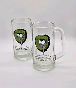 BOTTOMS UP AT IRISH JOHN'S GLORY HOLE CENTRAL CITY COLORADO GLASS BEER MUGS - Picture 1 of 5