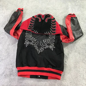 Opening Ceremony Jacket Mens Medium Global Varsity Bomber Patch Red Black Eagles - Picture 1 of 12
