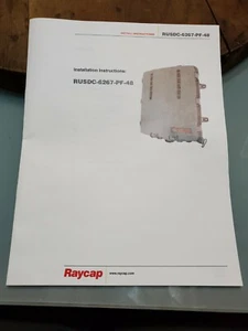 RAYCAP RUSDC-6267-PF-48 Manual de instrucciones de instalación con plantilla de montaje  - Imagen 1 de 4