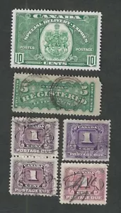 Canada - Scott's # E10 mint hinged also J1 pr., J1c J6 and F2 used - Picture 1 of 2