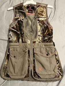 Game Winner Hunting Bird Women's Sz Small Camo & Mesh Zip Vest Camo And Pink - Picture 1 of 6