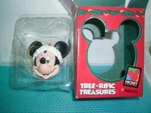 1980er Vintage Enesco Mickey Mouse TREE-RIFIC TREASURES Santa Weihnachtsschmuck - Bild 1 von 3