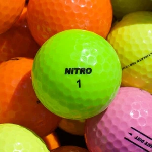 50 Nitro Assorted Color Used Golf Balls Near Mint 5A/4A Quality - FREE SHIPPING - Picture 1 of 7