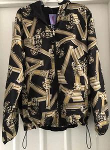 New Men’s Versace Jeans Reversible Print Hooded Windbreaker NWT Sz US L - Picture 1 of 12