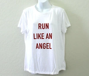 Victoria's Secret 2017 Fashion Show Crewneck "RUN LIKE AN ANGEL" Tee Size L - Picture 1 of 3